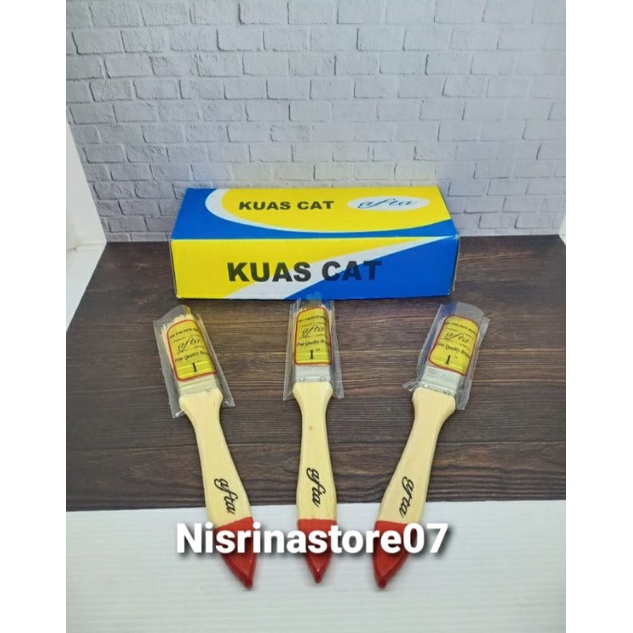 

Kuas cat AFKA gagang kayu afka 1 inc / kuas lukis 17 cm