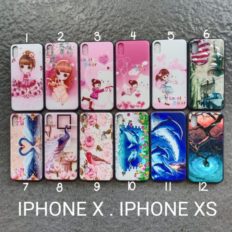 Case gambar iPhon X . XS motif cewek soft softcase softshell silikon cover