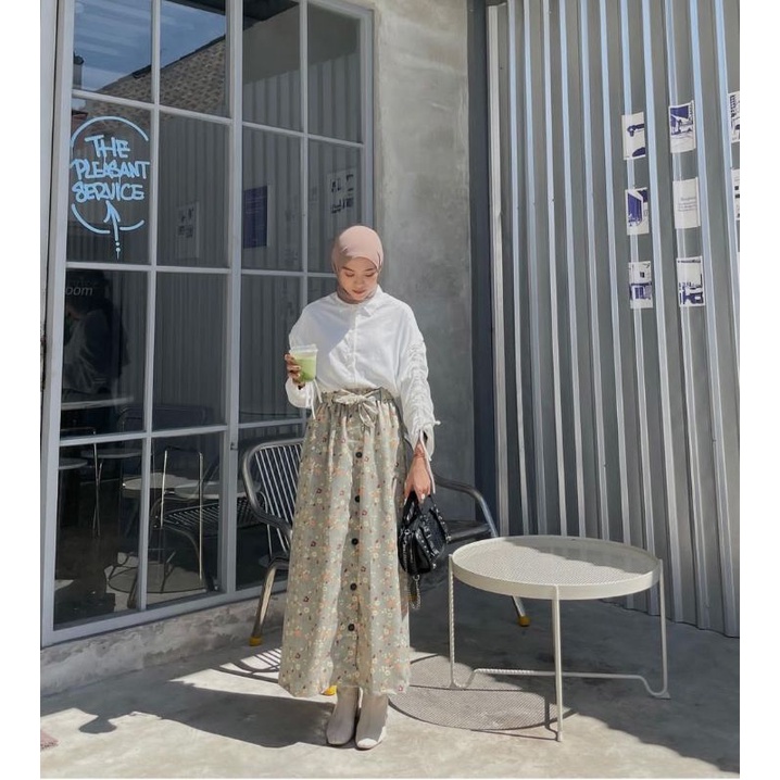 Skirt Panjang Motiv Korea || Rok Panjang Dewasa Motiv