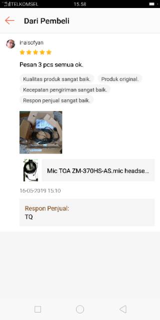 Mic TOA ZM-370HS-AS.mic headset.mic bando imam original TOA.suara jernih dan sensitif.