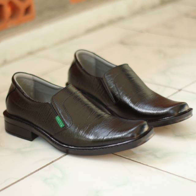 SEPATU PANTOFEL DE CARVALHO 2018 HITAM KULIT ASLI