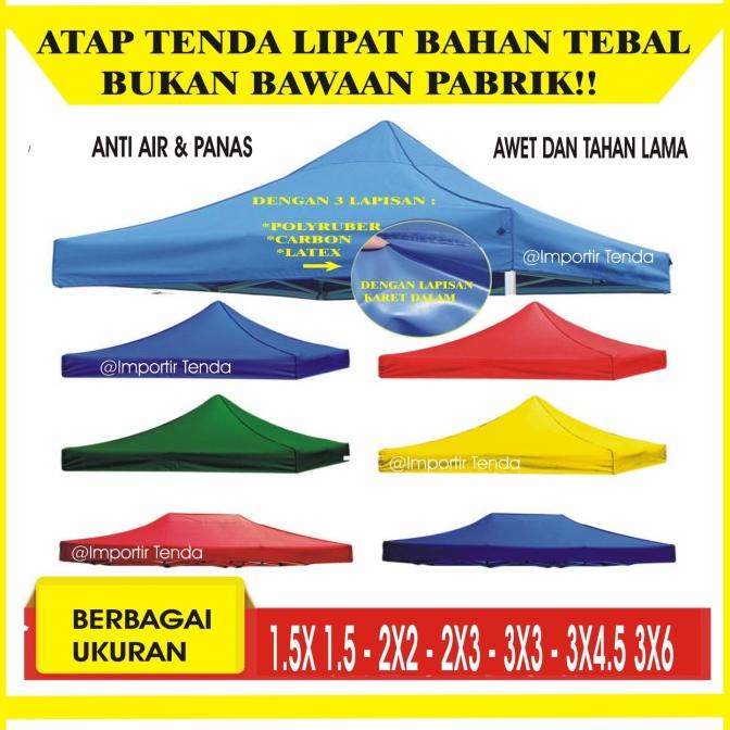 Kain/Terpal Atap tenda lipat 3x3