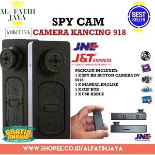 Spy Cam Spy Camera Kancing 918 kamera Pengintai Kancing S918 Mini Cam Original Button Spycamera DVR