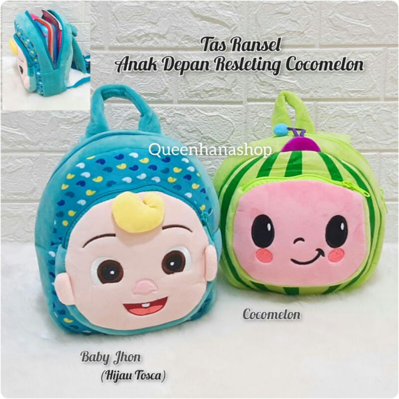 New Tas Ransel Boneka Anak Cocomelon Bagpack Depan Resleting MY