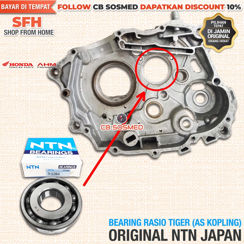 Bearing As Kopling Rasio Tiger 2000 Laher Transmisi Kopling Tiger Lama TILAM GL200 NTN JAPAN TM-SC04