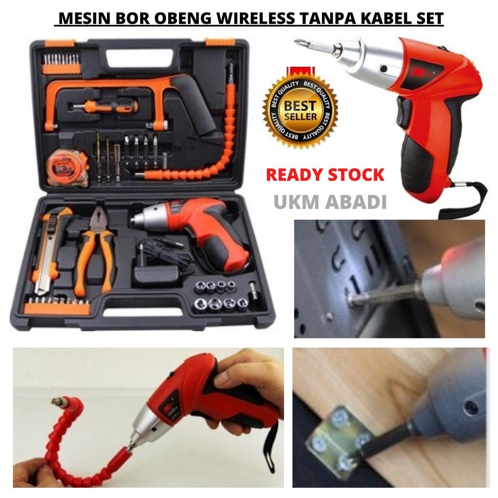 Mesin Bor Obeng Gergaji Wireless Tanpa Kabel Tool Set Cordless Screwdriver S019 111156