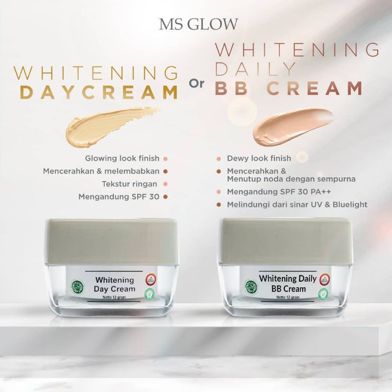 whitening day cream ms glow/ day cream ms glow / bb cream ms glow