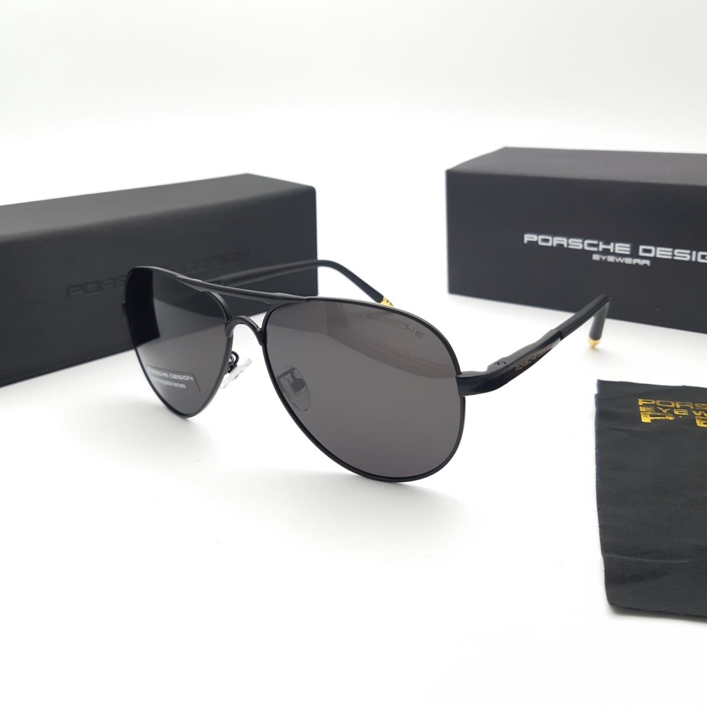 kacamata pria hitam - kacamata porsche design K8513 lensa polarized