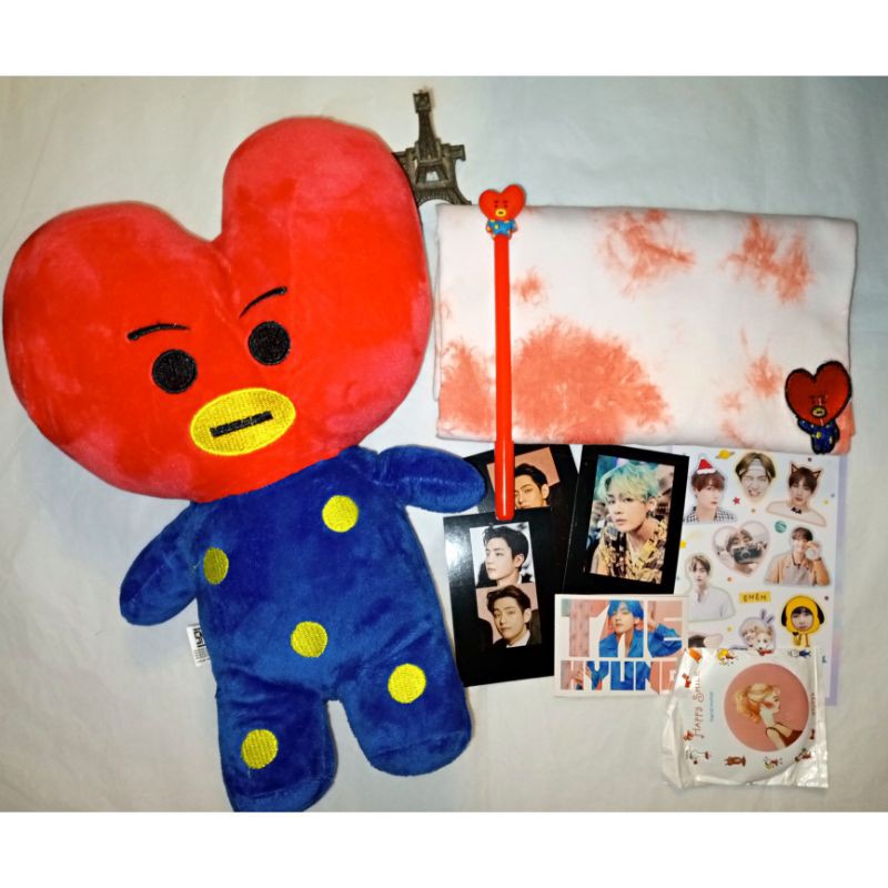 Paket Tie Dye bt21 Dewasa / kaos tie dye + box