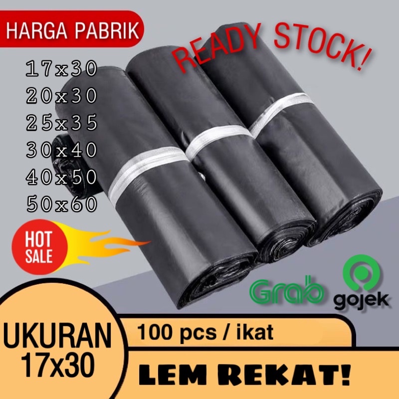

POLYMAILER PLASTIK PACKING ONLINE SHOP ukuran 17x30 CM ISI 100pcs