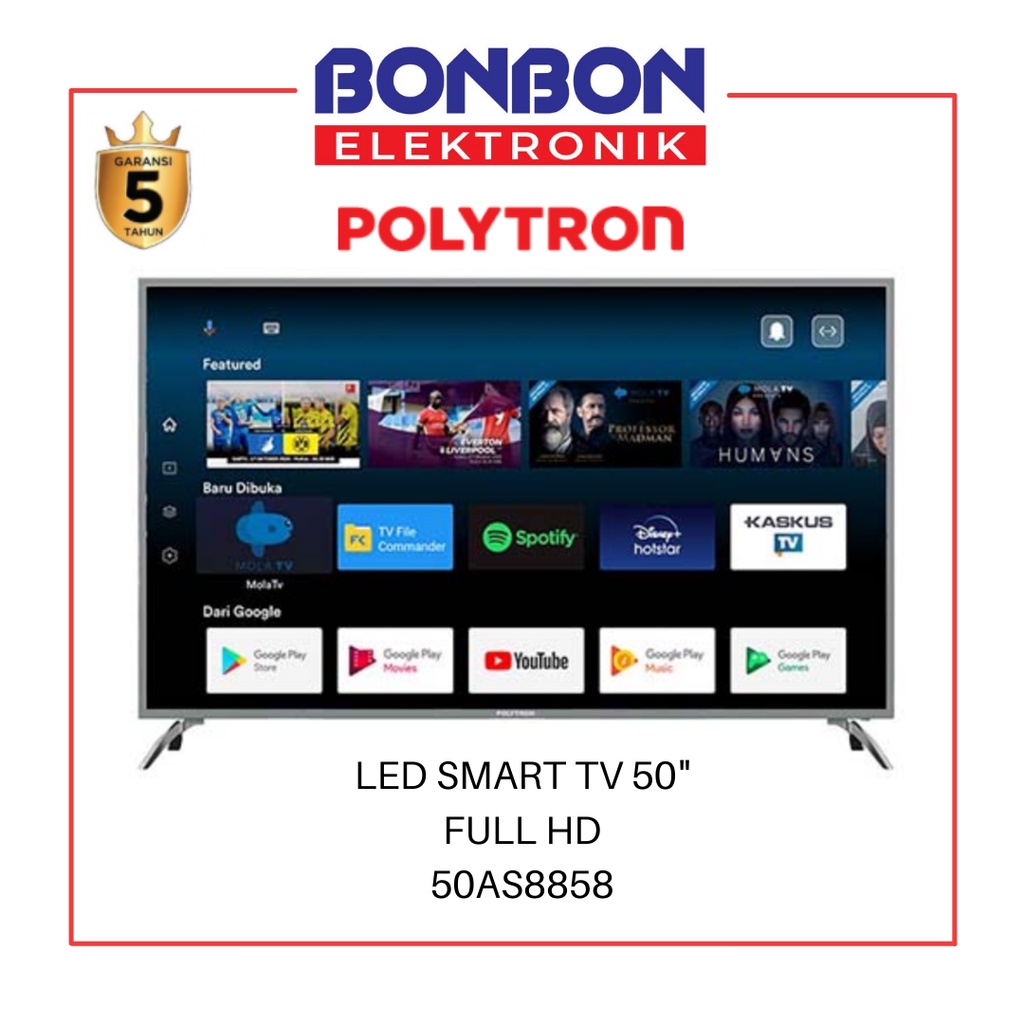 Polytron LED SMART TV 50 Inch 50AS8858