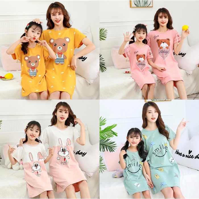 COUPLE IBU ANAK DRESS COUPLE IBU DAN ANAK / Daster Anak Impor 2 Tahun