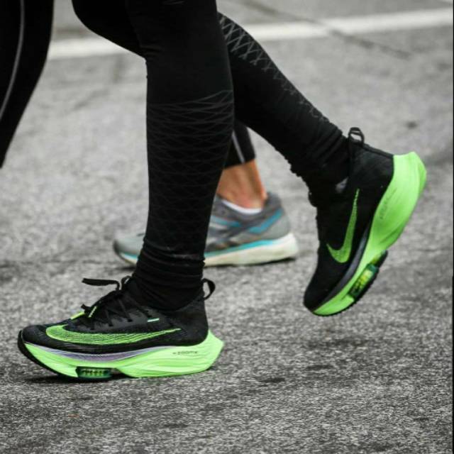 SEPATU NIKE AIR ZOOM ALPHAFLY NEXT% "BLACK/ELECTRIC GREEN" HITAM HIJAU PREMIUM ORIGINAL