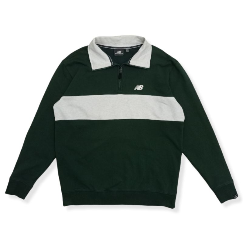 Sweater new balance halfzip big logo second original