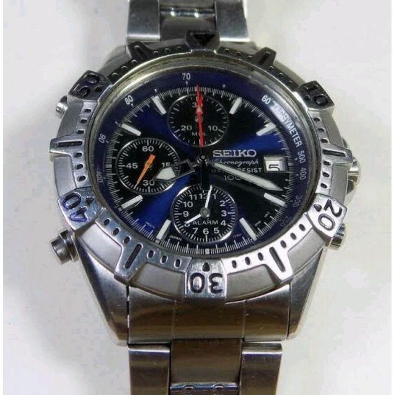 Jam Tangan Klasik SEIKO CHRONOGRAPH ALARM ORIGINAL SERI 7T32-6M20