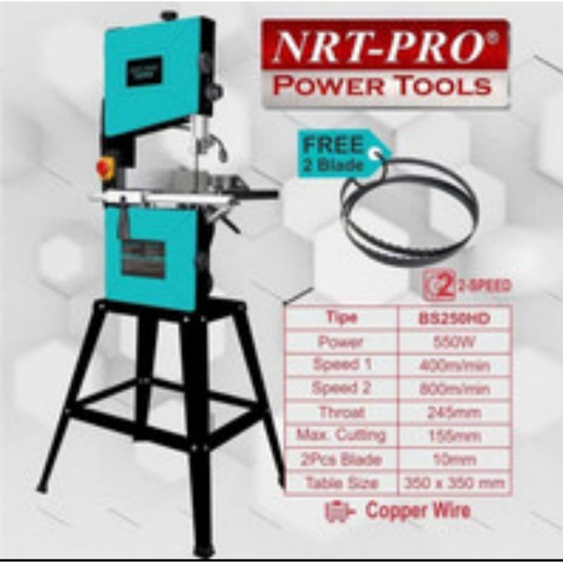 Mesin Bandsaw NRT PRO 10 inch Band Saw NRT Bandsaw Norita BS 250HD