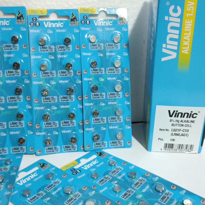 batre jam tangan vinnic L 621 F / AG 1 / 364 batre murah berkualitas batre jam tangan harga perbiji