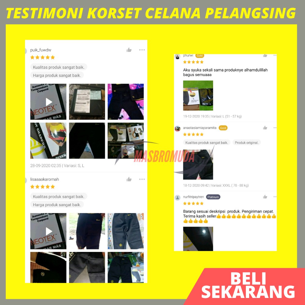 KORSET CELANA SENAM CELANA PELANGSING PENGECIL PAHA BOKONG WANITA BJ04