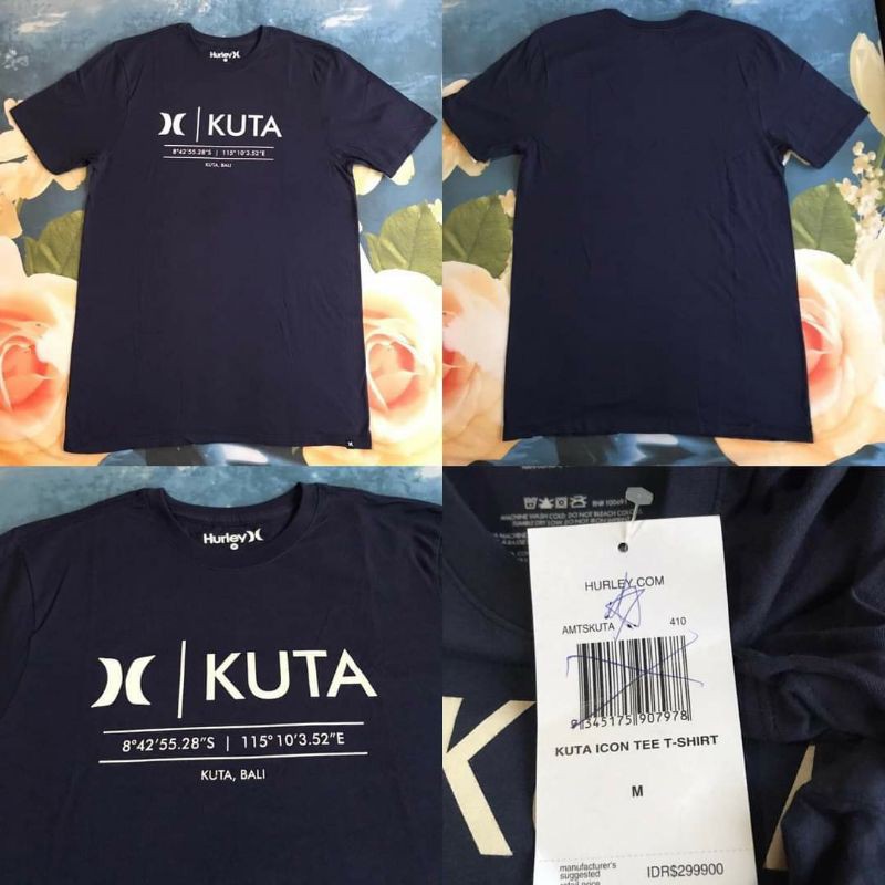 Kaos Hurley Kuta Icon Navy Blue Original