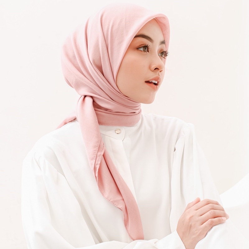 HIJAB BELLA SQUARE / HIJAB POLYCATTON-NUDEPINK