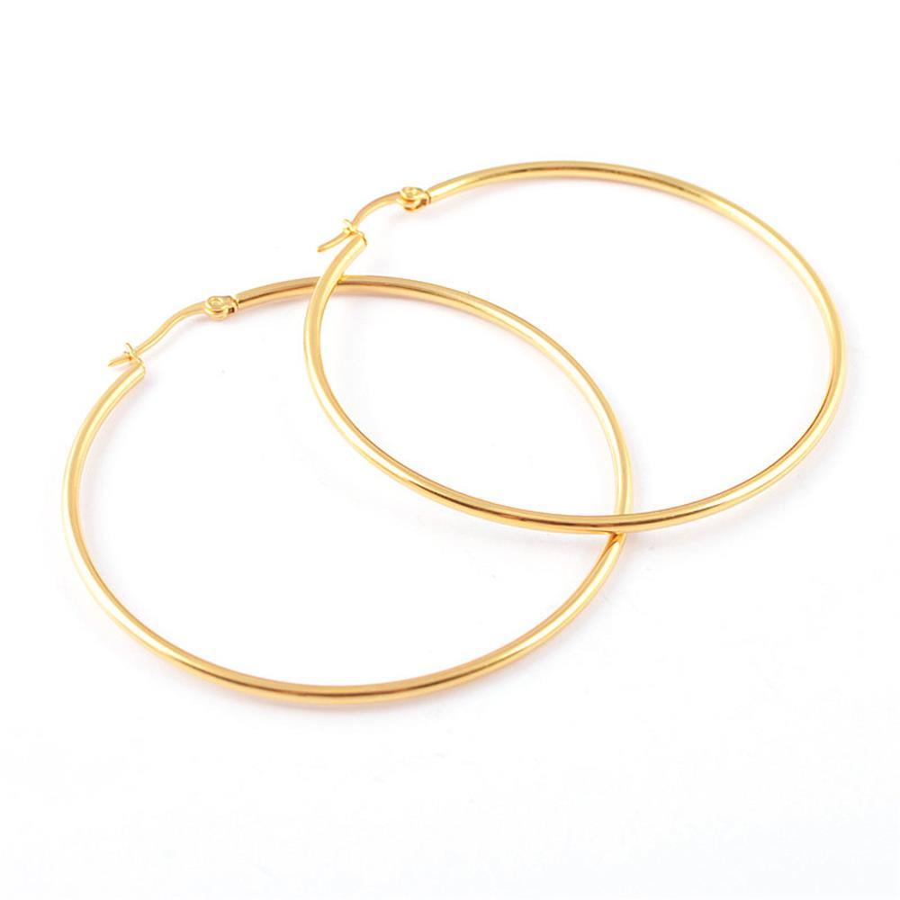 Lily 1pasang Anting Tusuk Simple Punk Jewelry Hoop