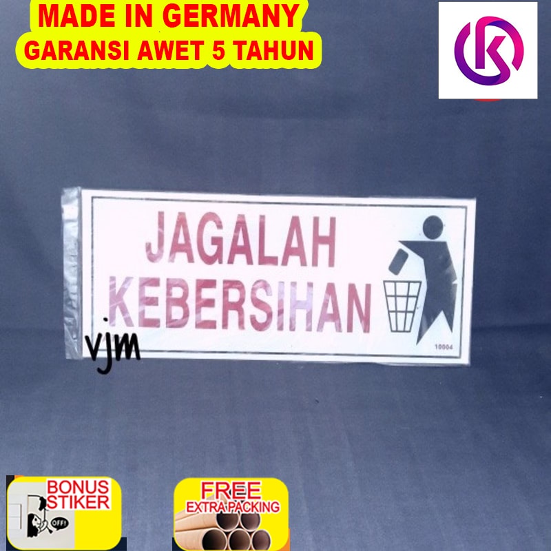 

Grosir Plat Acrylic JAGALAH KEBERSIHAN 22x8cm