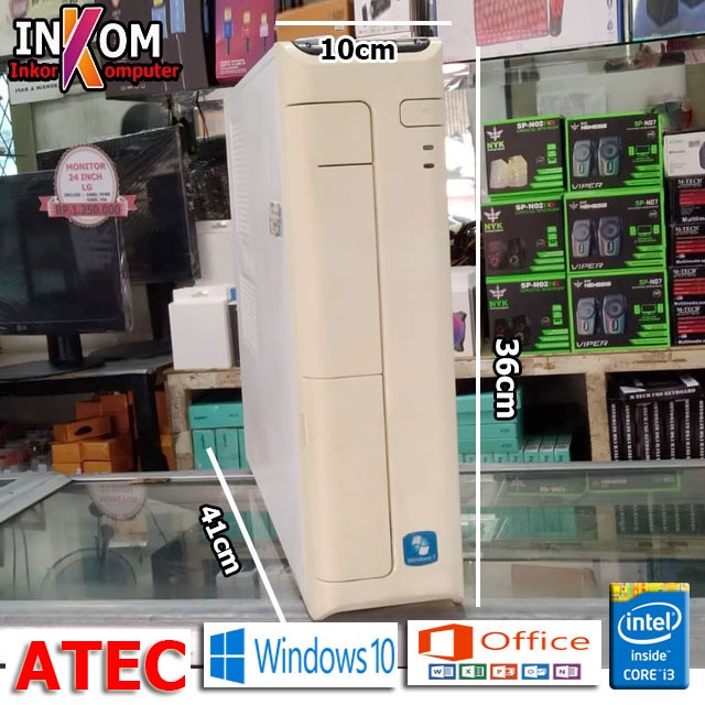 PC Built Up Atec plus Monitor Atec 17 inch Haswell Core i3