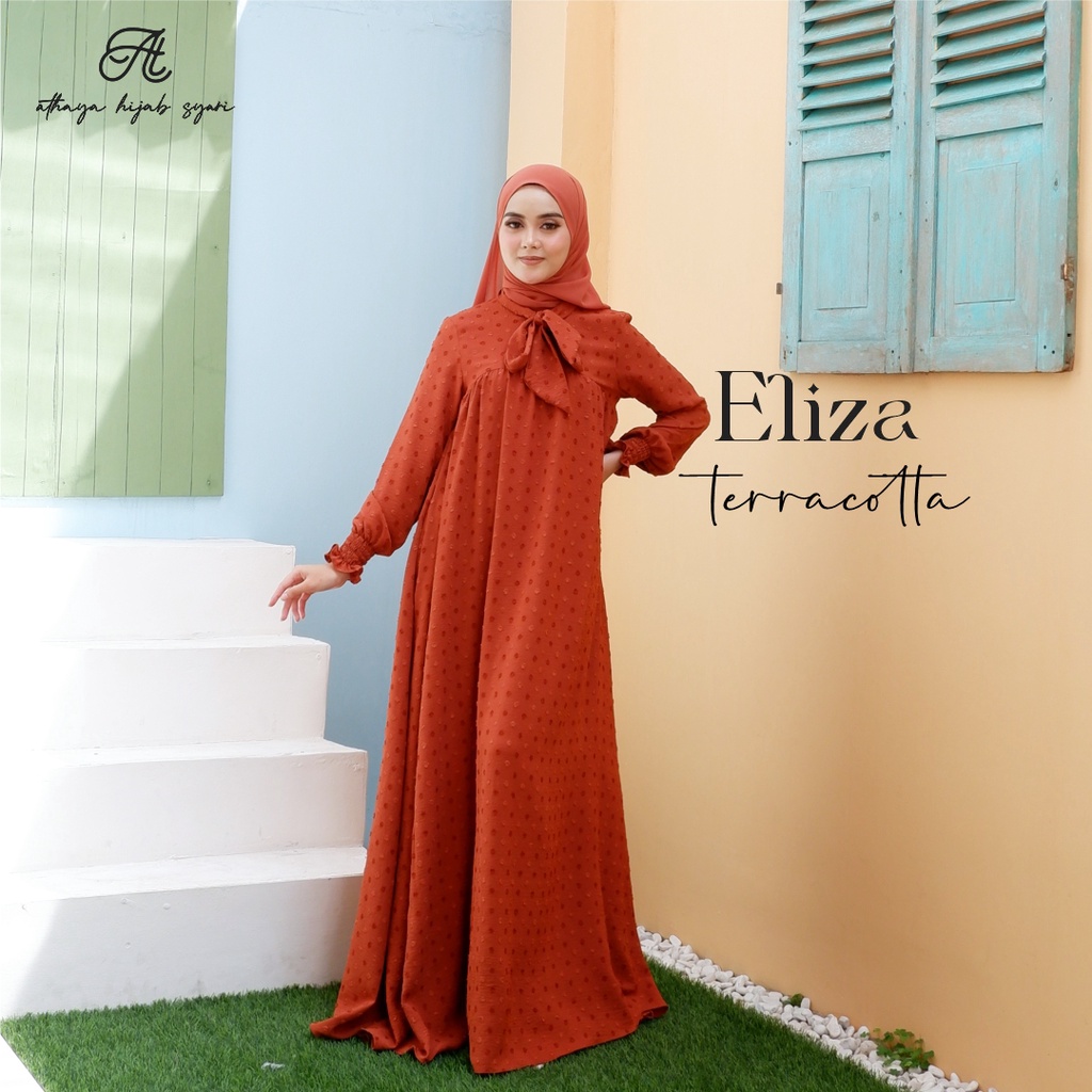 Athaya - Eliza Daily Series - Terracotta | Maxi Dress Crinkel Busui Friendly