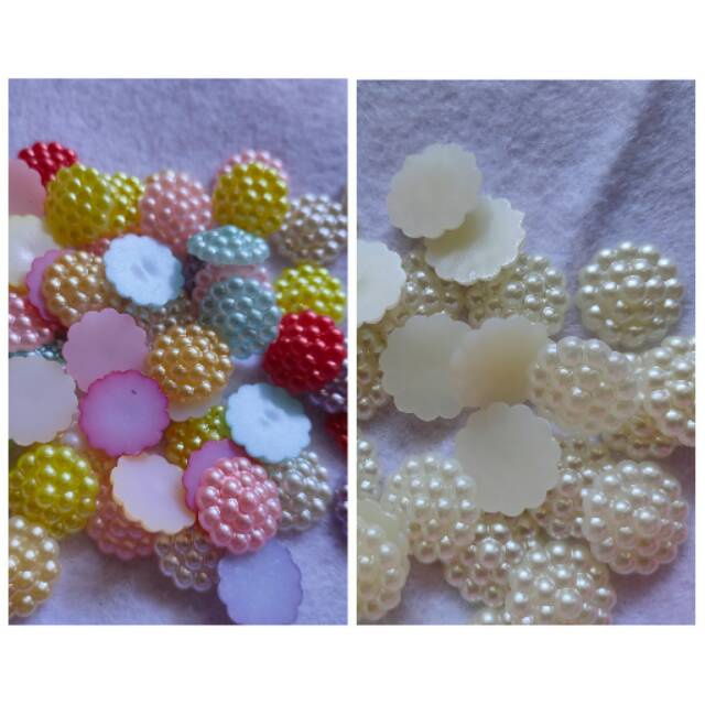 25 gram Mutiara belah /mutbel /manik tempel