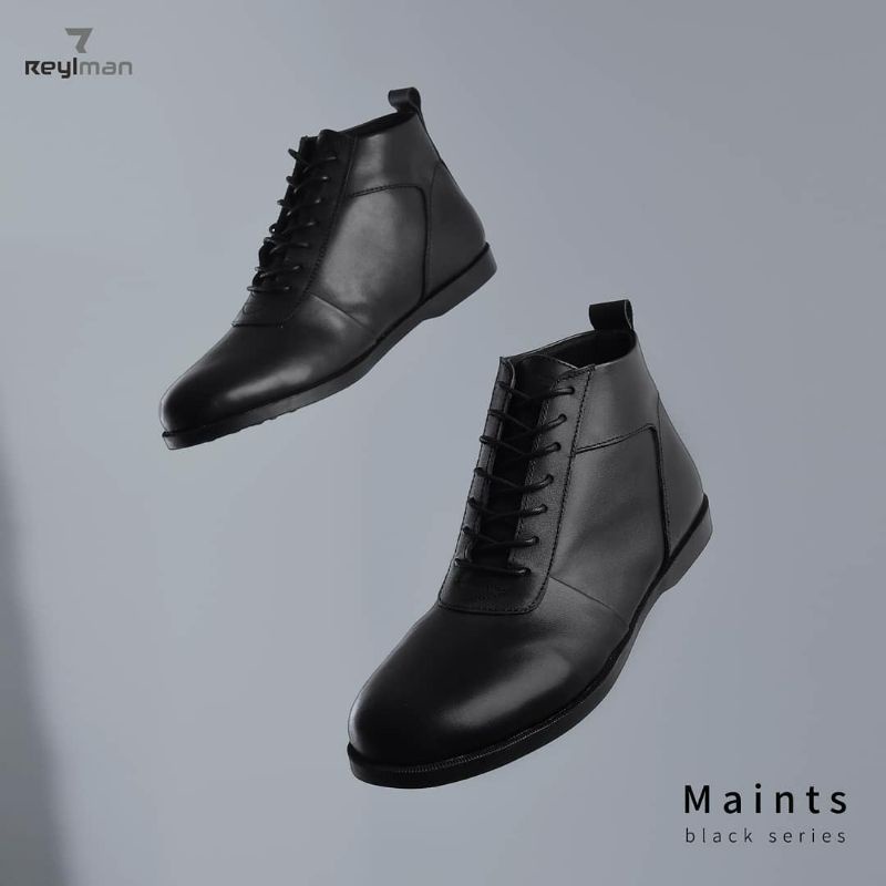 MAINTS - REYLMAN | Sepatu Boots Kulit Asli Pria Series Klasik Kasual Santai Kerja Bikers Touring