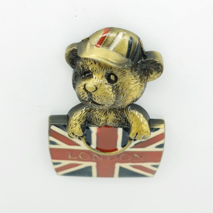 3D LOGAM Souvenir Negara magnet Kulkas Tempelan England London Bear