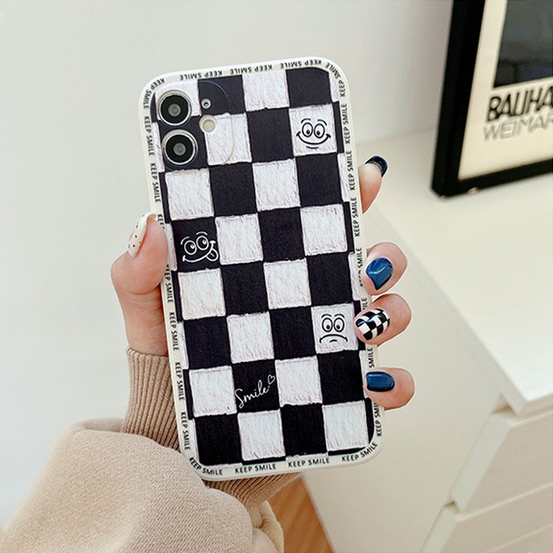 Casing iPhone 6S 7 8 Plus XR XS Max iPhone 11 12 13 Pro Max Redmi Note 8 Pro 9A 9T Black White Love Smiple Cover