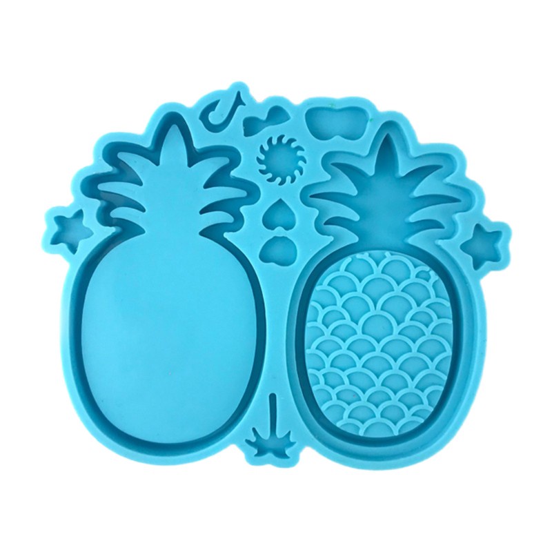 Glitter Quicksand Pineapple Epoxy Resin Mold Handheld Game Shaker Pendant Keychain Silicone Mould DIY Crafts Jewerly Casting Mold Decorations Making Tools