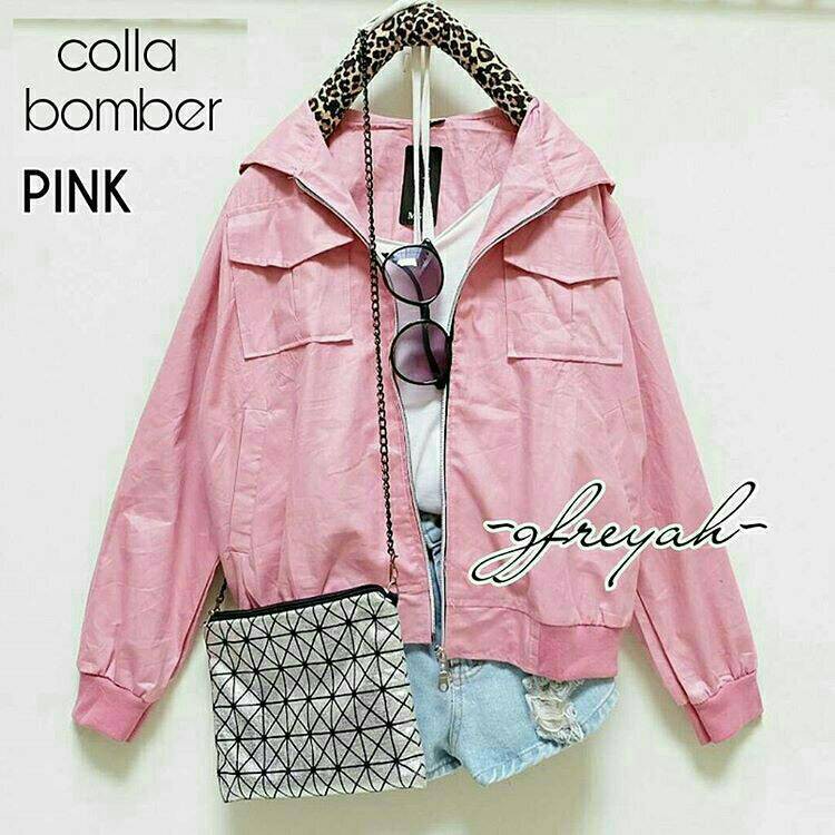 Jaket wanita terbaru : Colla Bomber Pink