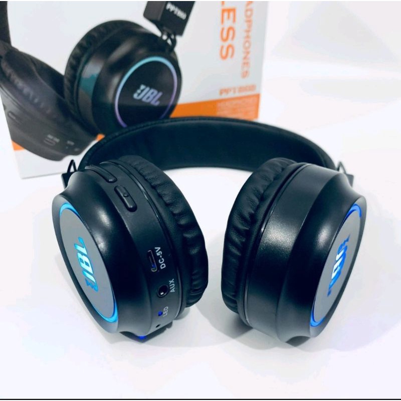 HEADPHONE BLUETOOTH  JBL PPT-860 / PPT-860 LED / HEADPHONE MEGA BASS / HEADPHONE BLUETOOTH MANTAP