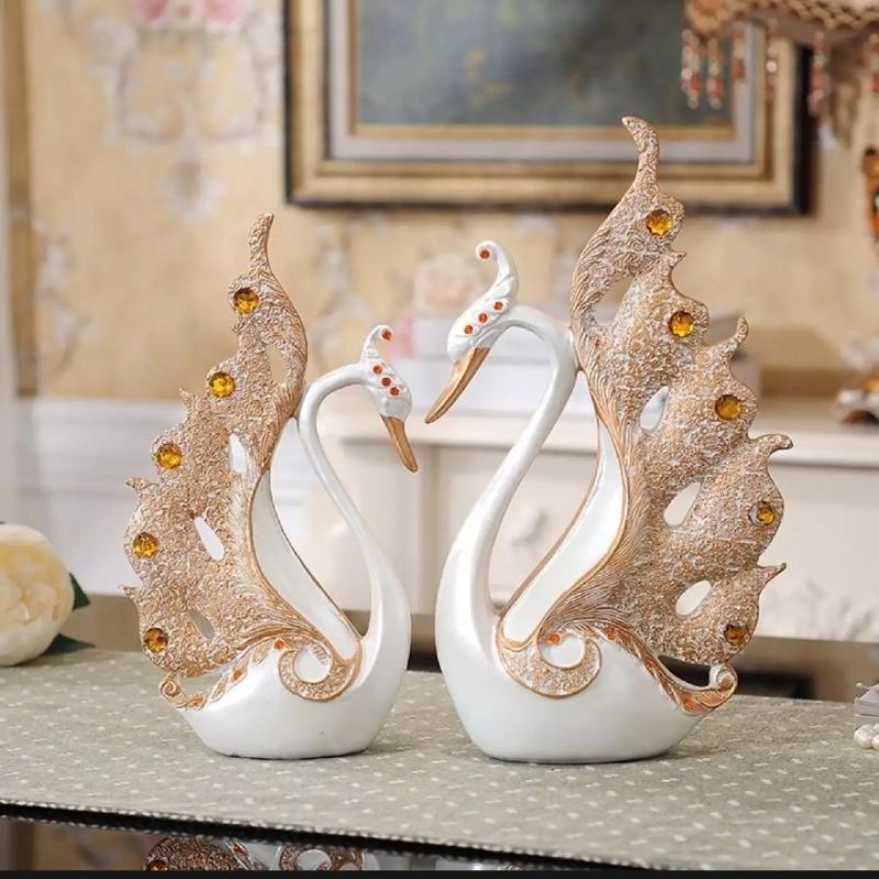 pajangan keramik set / patung pajangan / dekorasi rumah / guci keramik