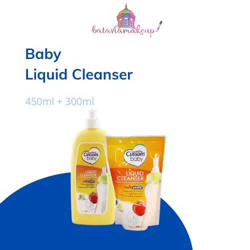 BELI 1 GRATIS 1 Cussons Baby Liquid Cleanser 450ml (BTL) + 300ml (DOY/REFFIL)/Sabun Cuci Botol/Pembersih Botol Bayi