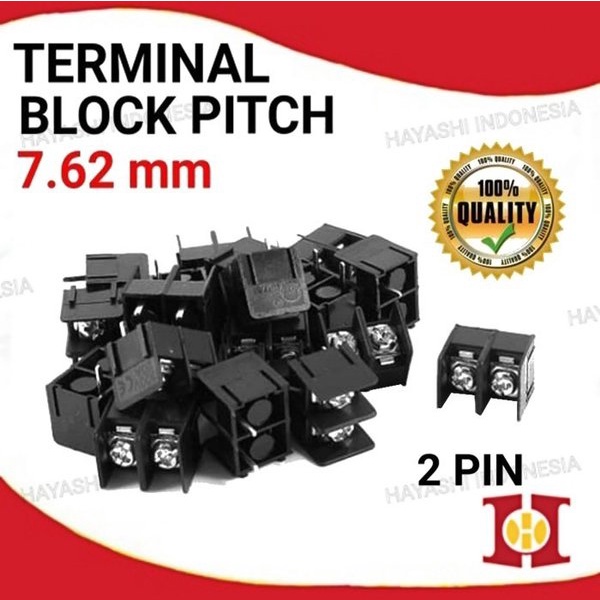 PCB Terminal Blok 2 Pole 3 Pole Block Pitchh 7.62 - 20pcs