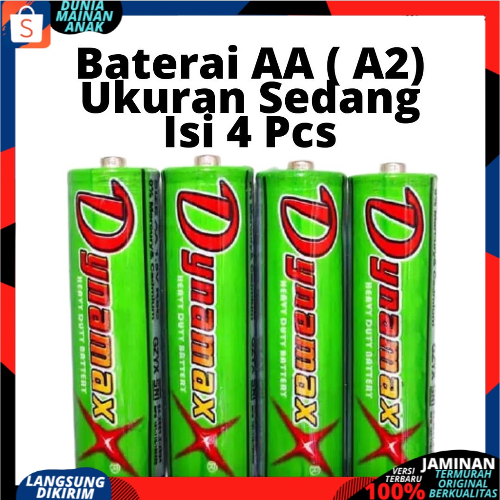 BATERAI MURAH TYPE AA ISI 4 PCS   Baterai untuk mainan mobil remot robot