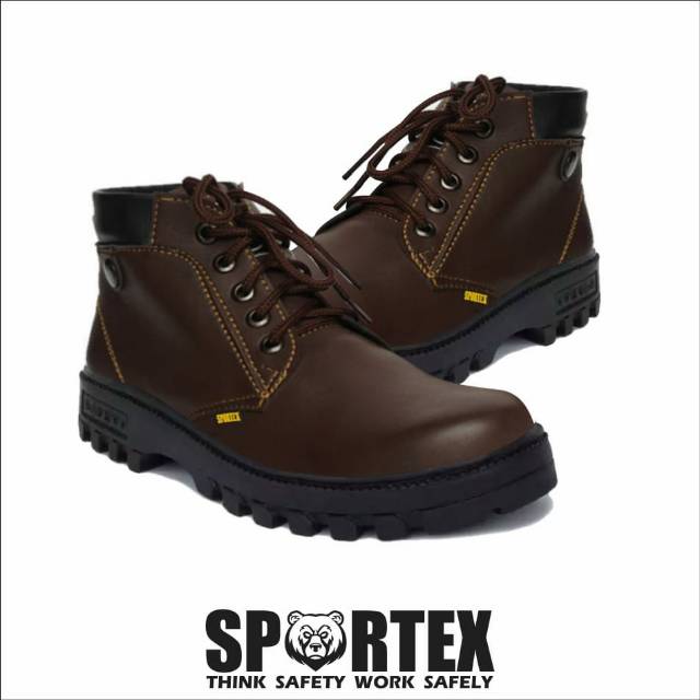 Sepatu Safety Ujung Besi Type Knop ORIGINAL SPORTEX Sol Safety