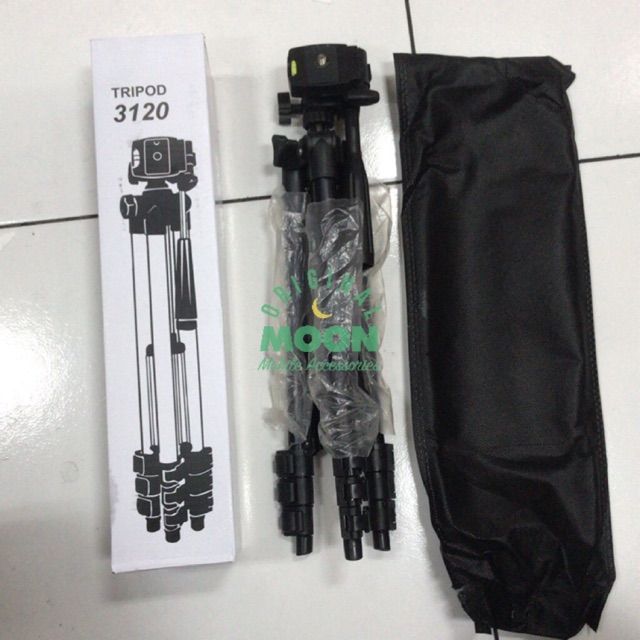 Tripod black 3120 hitam buat camdig handycam dslr hp holder u