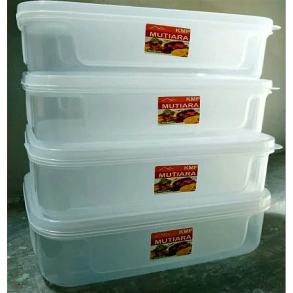 Kotak Makan Plastik Sayur 900mL | Kotak Food Box Container / Toples Kue Kotak Donat Lunch Box 900 mL