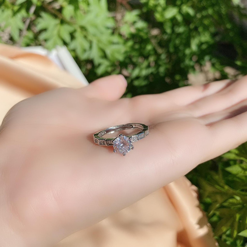 COD cincin fashion wanita silver 925 anti karatan model diamon zircon free diamond have size import