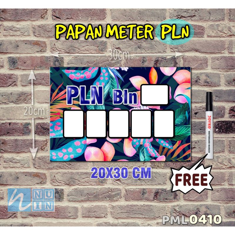 

Nuin Papan Meter Listrik PLN PAM motif Unik - Tropical 10