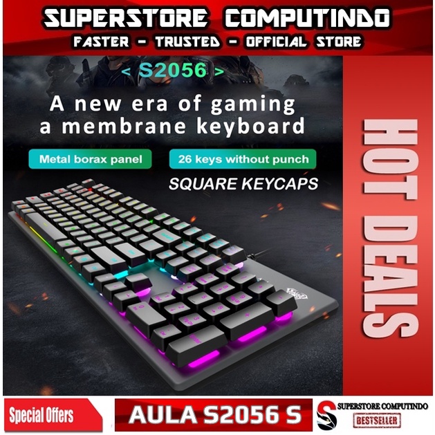 Keyboard Gaming Membrane AULA S-2056 Square-AULA S2056