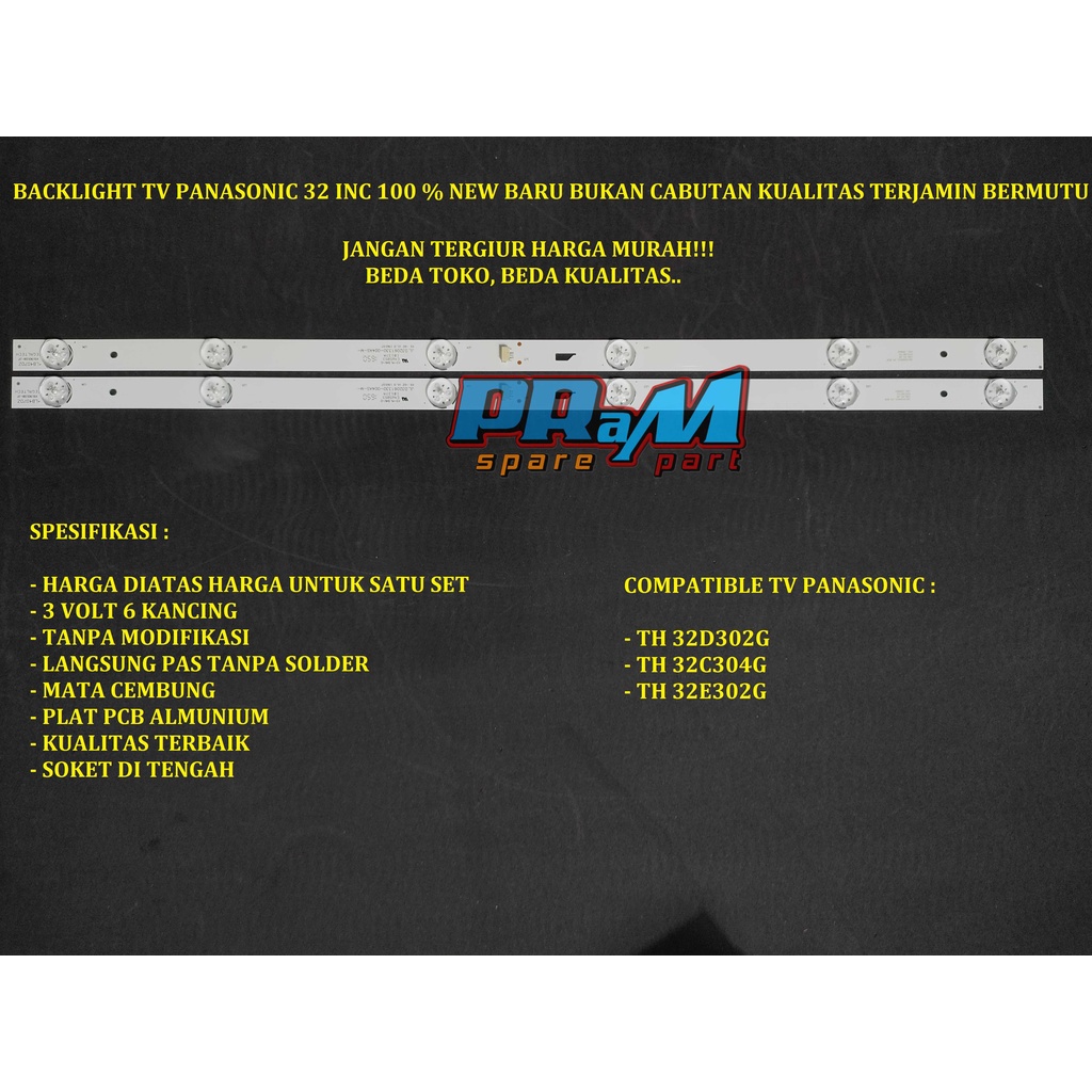 Backlight Led Tv PANASONIC 32 INC 32E302 G Lampu Tv PANASONIC BL 32E302G 32D302G 32C304G 32E302G 32D
