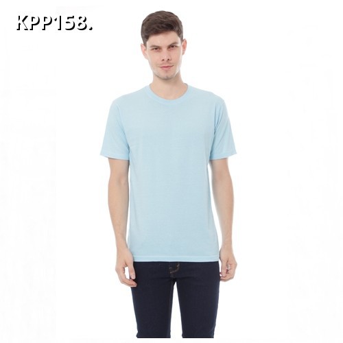 Kaos Polos lengan pendek warna Biru Muda