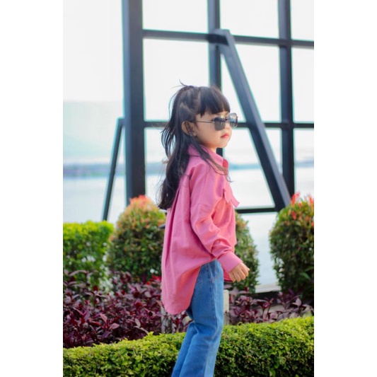 Oversize Kids by Keenanthi / Kemeja Oversize Anak / Kemeja Fuschia Anak