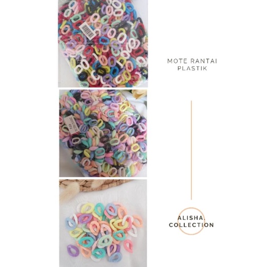 [Grosir] Mote Rantai Plastik | Bahan Rantai Strapmasker / 1Pak dan 0.5pak