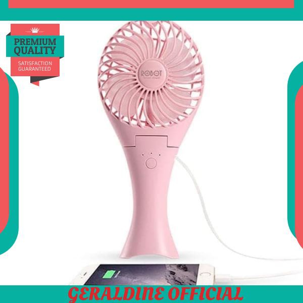 BEST SALE Kipas Angin Listrik Pegang ROBOT BF07 Mini USB FAN Elektrik RT-BF07 - Merah Muda